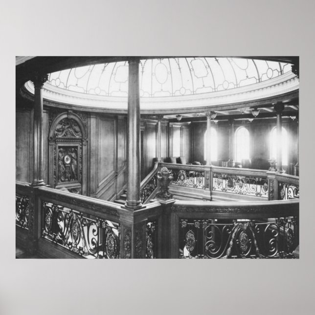 Titanic Photo Grand Staircase, Dome Skylight Poster (Framsidan)