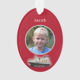 Titanic Photo Red-julprydnad