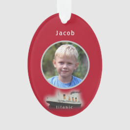 Titanic Photo Red-julprydnad