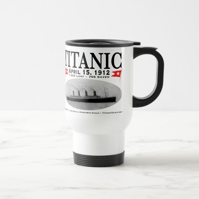 Titanic plast- spökefrakttravel mug (mikrovågen!) resemugg (Höger)