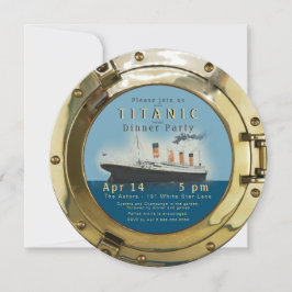 Titanic Porthole Party-inbjudan Spara Datumet