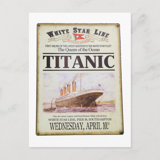 Titanic poster vykort (Framsida)