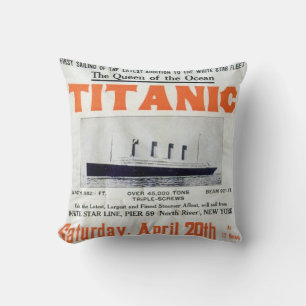 Titanic Queen Of The Ocean - White Star Line Kudde