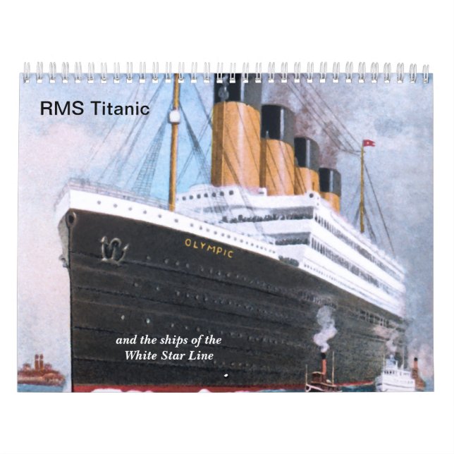 Titanic RMS & frakter av vitstjärnan fodrar Kalender (Omslag)