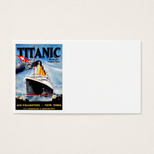 Titanic RMS reser annonsen Visitkort
