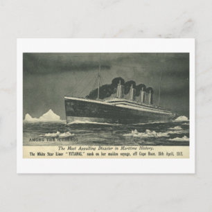 TITANIC:s "bland isbergen" 1912 Vykort