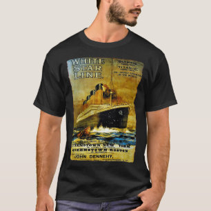 Titanic Sailing Frakt Cruise Vintage affisch T Shirt
