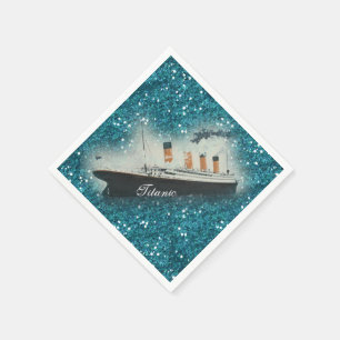 Titanic Sapphire Glitter Glam White Star Line Frak Pappersservett