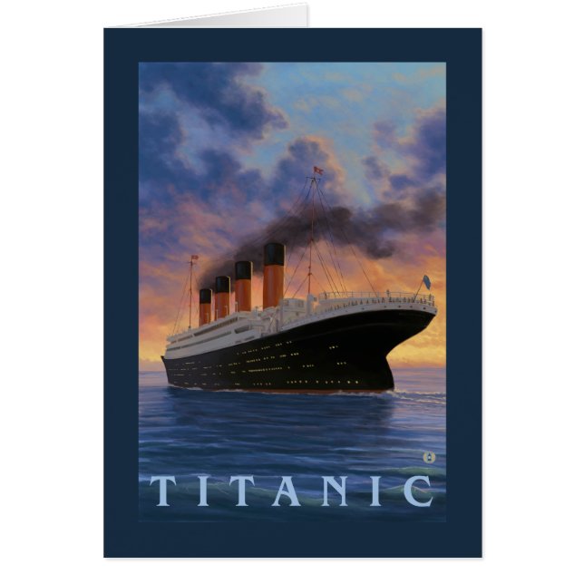 Titanic SceneWhite Star-linje Hälsningskort (Framsidan)