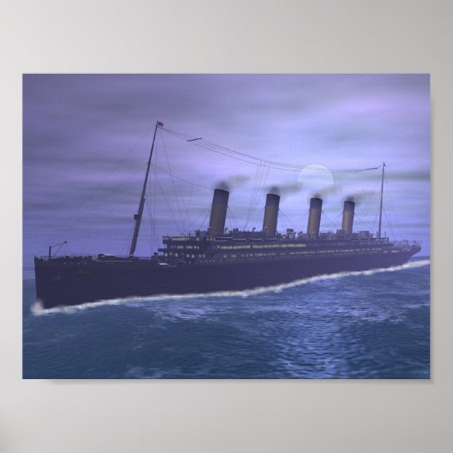 Titanic seglar in i historien poster (Framsidan)