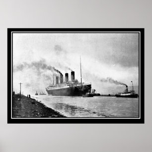 Titanic-serien Testkörning vintage Fotoaffisch Poster