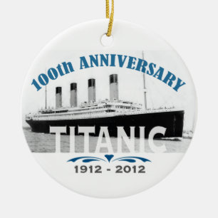 Titanic sjunka 100 år årsdag julgransprydnad keramik