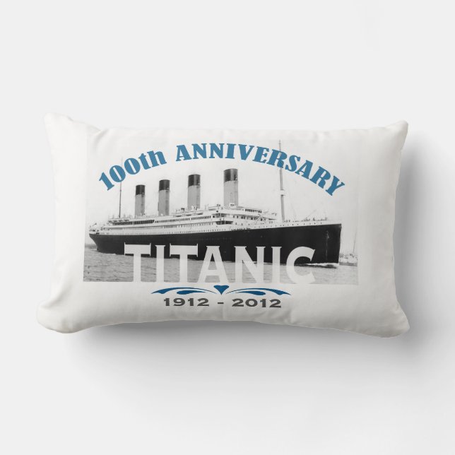 Titanic sjunka 100 år årsdag lumbarkudde (Framsida)