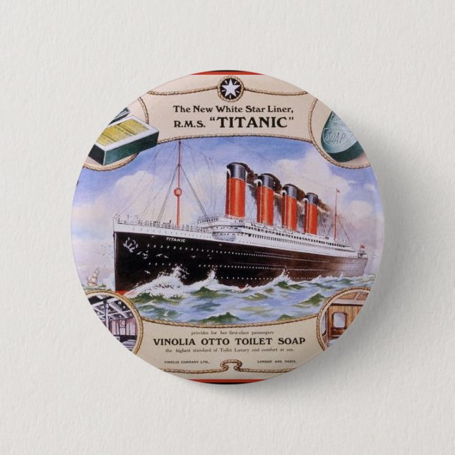 Titanic Soap-etikett Knapp (Framsida)