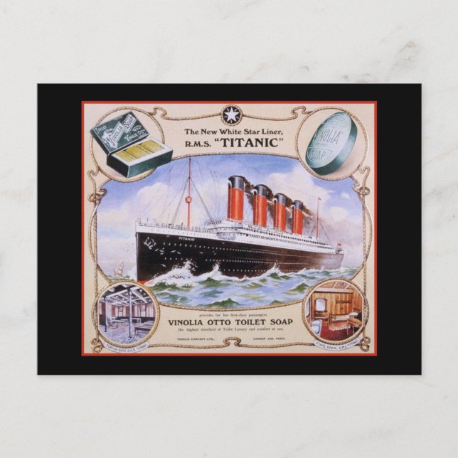 Titanic Soap-etikett Vykort (Framsida)