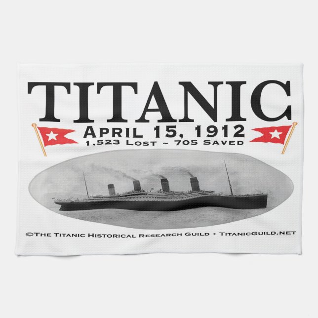 Titanic spökefrakt kökshandduk (Horisontell)