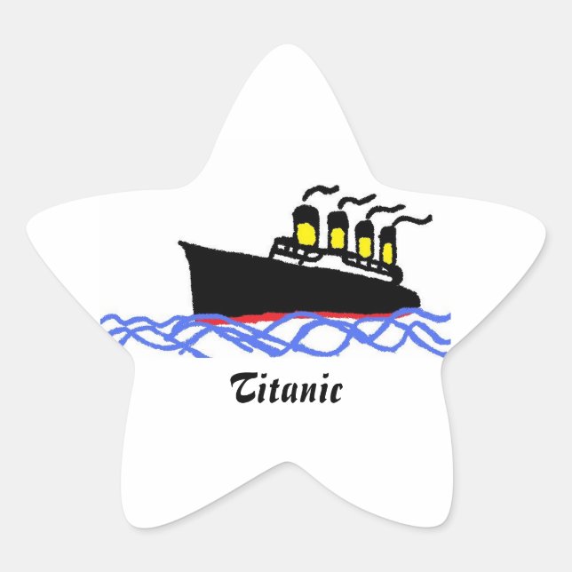Titanic star stjärnformat klistermärke (Framsida)