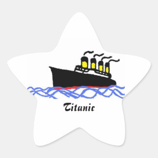 Titanic star stjärnformat klistermärke