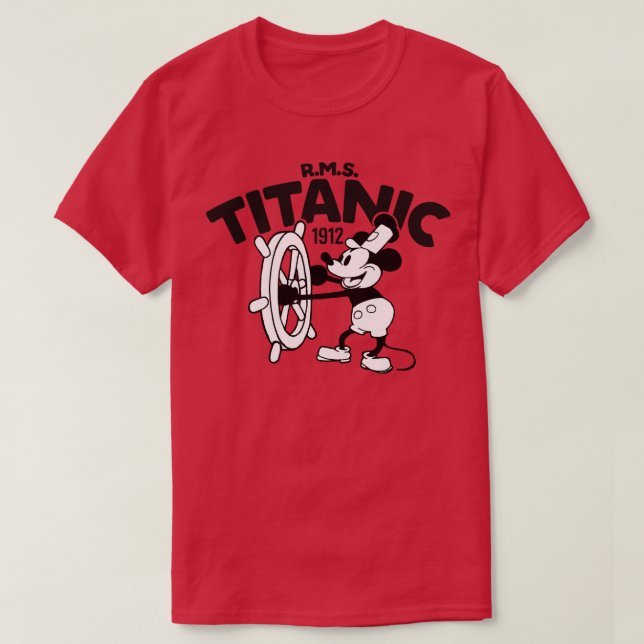 Titanic Steamboat Willie T Shirt (Design framsida)
