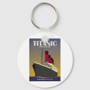 Titanic tryck för haveyelinerart déco nyckelring