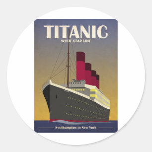 Titanic tryck för haveyelinerart déco runt klistermärke