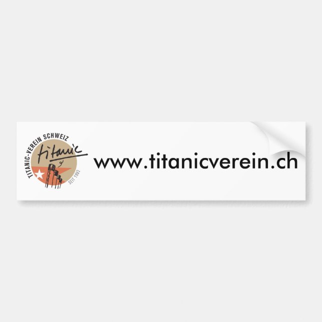 Titanic-Verein Schweiz  Auto-Aufkleber Bildekal (Framsidan)