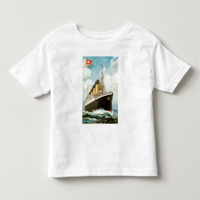 Titanic vid Sea Småbarn Ringer T Tee Shirt (Framsida)