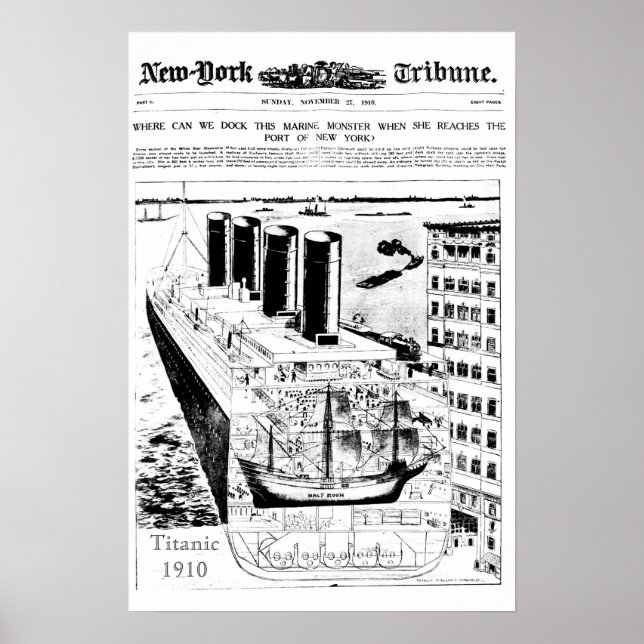 Titanic Vintage 1910 Poster (Framsidan)