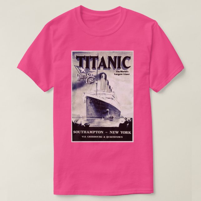 Titanic Vintage affisch T Shirt (Design framsida)