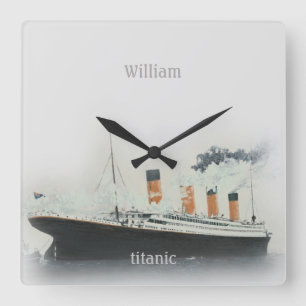 Titanic Vintage Iceberg Grått White Star Line Fra Fyrkantig Klocka