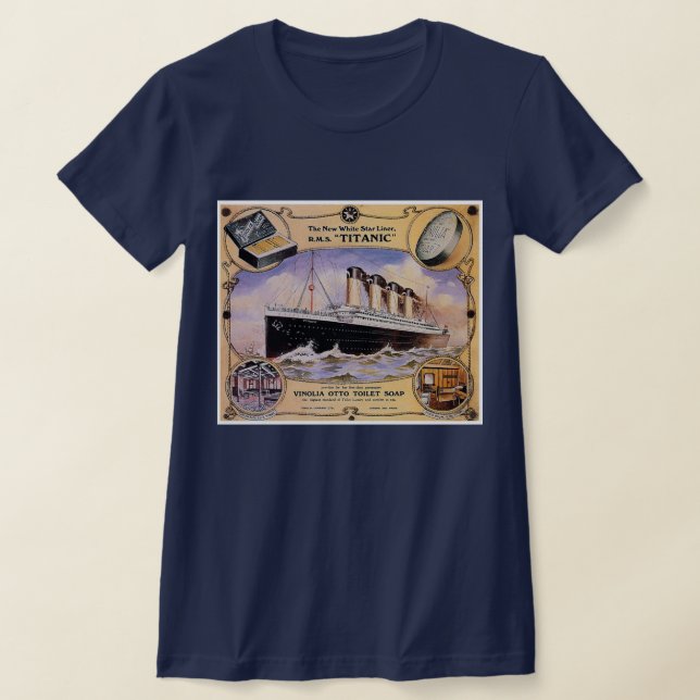 Titanic Vintage Soap Ad T-shirt (Laydown)