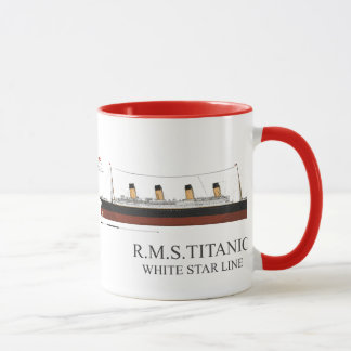 titanic vitstjärna mugg