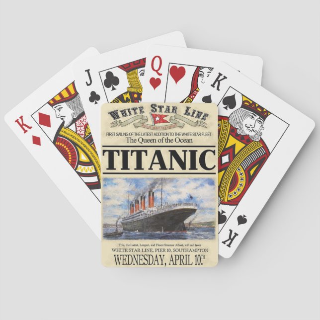 Titanic White Star Line Casinokort (Baksidan)