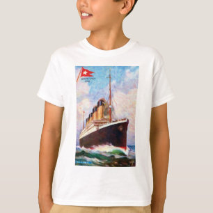 Titanic White Star Line Oljemålning T-shirt