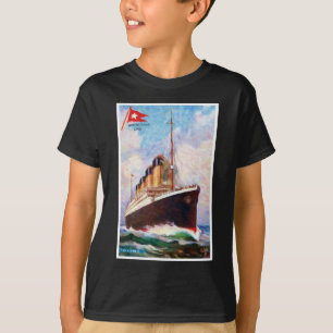 Titanic White Star Line Oljemålning T Shirt