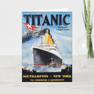Titanic White Star Line - Världens Största Linjefa Kort