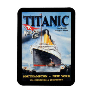 Titanic White Star Line - Världens Största Linjefa Magnet