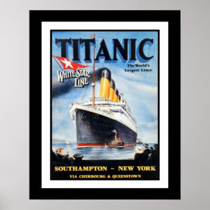 Titanic White Star Line - Världens Största Linjefa Poster