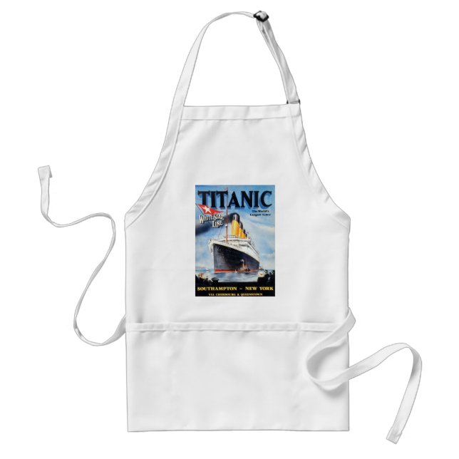 Titanic White Star Line - Världens största linjera Förkläde (Framsidan)