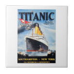 Titanic White Star Line - Världens största linjera Kakelplatta<br><div class="desc">Titanic White Star Line Poster från 1912. Världens största liner - Southampton till New York via Cherbourg & Queenstown.</div>