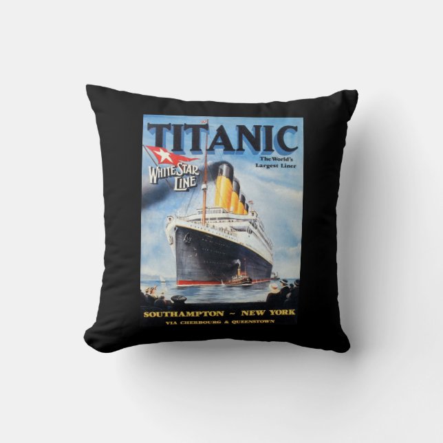Titanic White Star Line - Världens största linjera Kudde (Framsida)