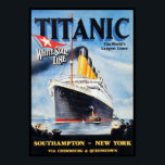 Titanic White Star Line - Världens största linjera Poster<br><div class="desc">Titanic White Star Line Poster från 1912. Världens största liner - Southampton till New York via Cherbourg & Queenstown.</div>