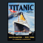 Titanic White Star Line - Världens största linjera Poster<br><div class="desc">Titanic White Star Line Poster från 1912. Världens största liner - Southampton till New York via Cherbourg & Queenstown.</div>