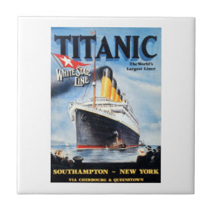 Titanic White Star Line - Världens Största Linjesk Kakelplatta