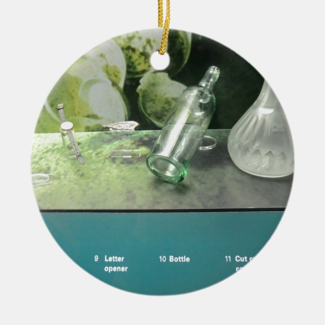 Titaniska salvlade objekt julgransprydnad keramik (Framsidan)