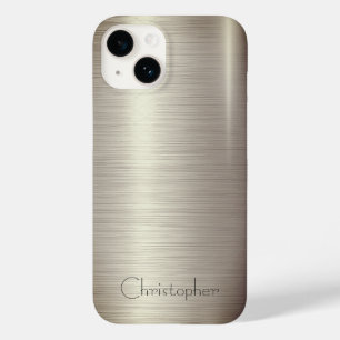 Titanium guld Stainless Steel Print iphone 15