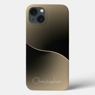 Titanium guld Stainless Steel Print iphone 15