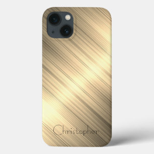 Titanium guld Stainless Steel Print iphone 15