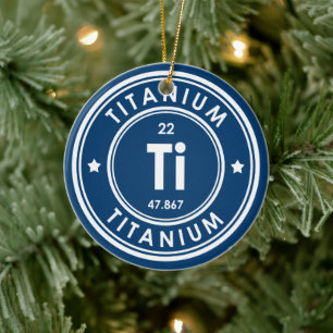 Titanium Inslag Blue Ceramic Ornament