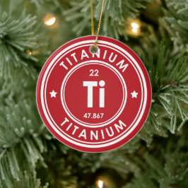 Titanium Inslag Red Ceramic Ornament